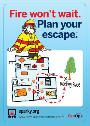 Fire Wont Wait. Plan your Escape. Stickers