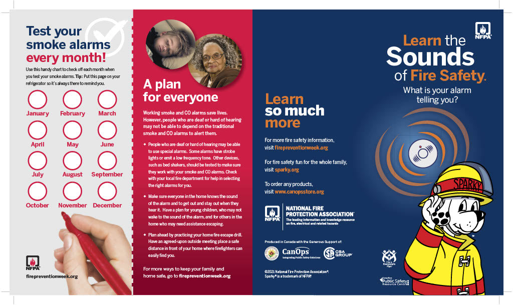 Learn the Sounds of Fire Safety Adult Brochures/ Apprenez les sons de